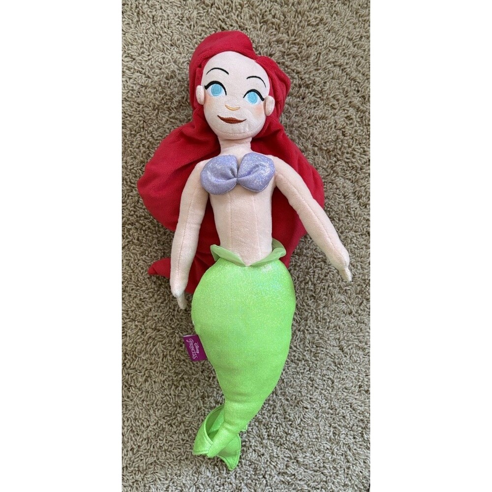 Disney Store Ariel The Little Mermaid Plush Doll Soft Princess Stuffed 20 Inch